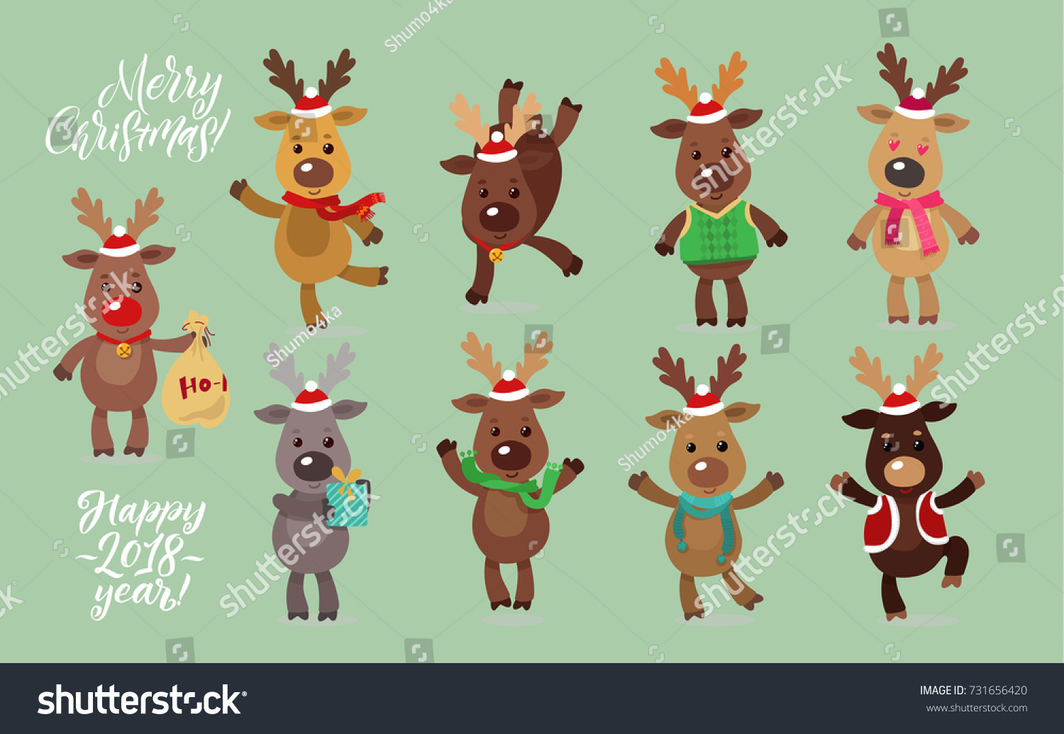 Detail What Are The 9 Reindeers Names Nomer 50