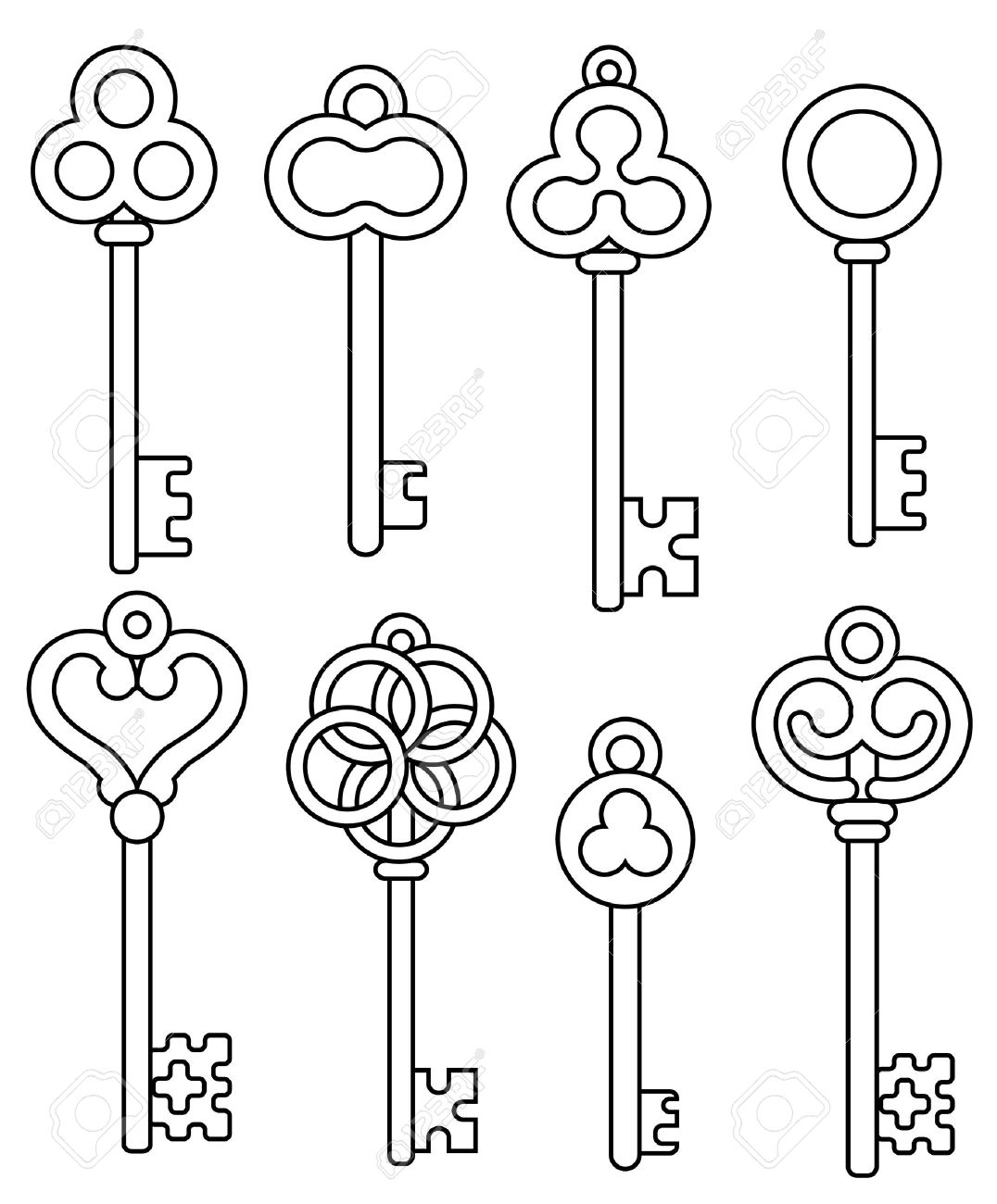 Detail Skeleton Key Clipart Free Nomer 30