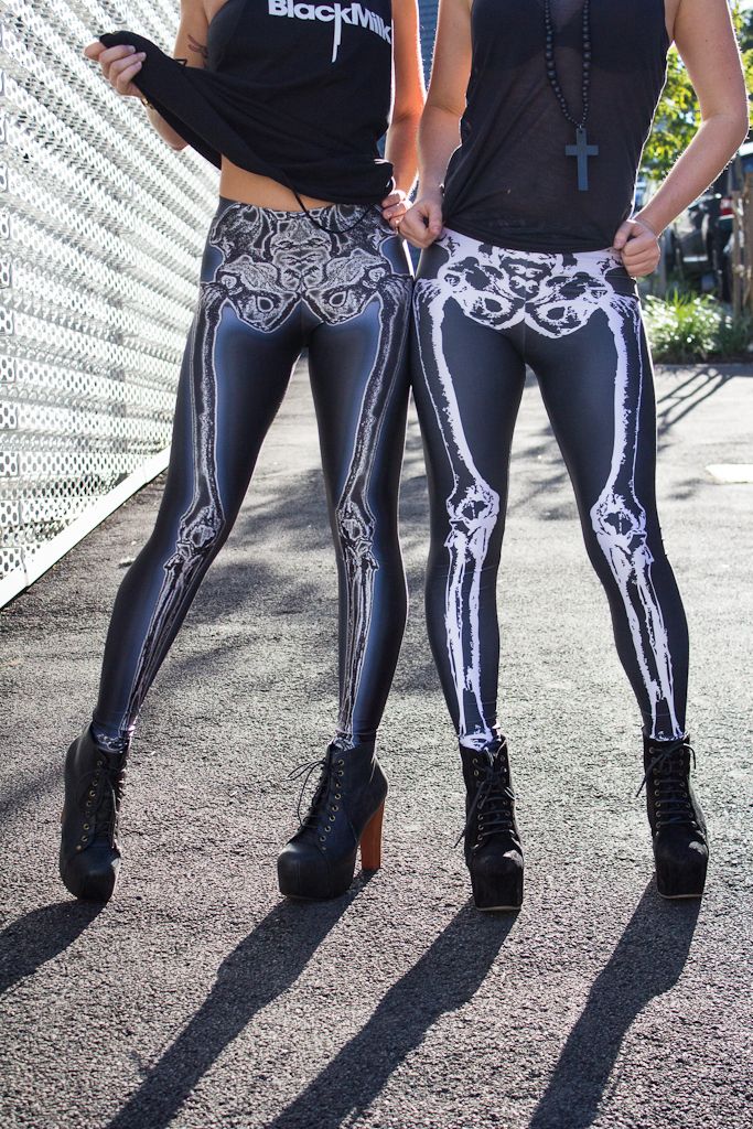 Detail Skeleton Leggings Black Milk Nomer 26