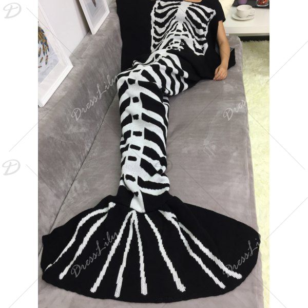 Detail Skeleton Mermaid Blanket Nomer 3