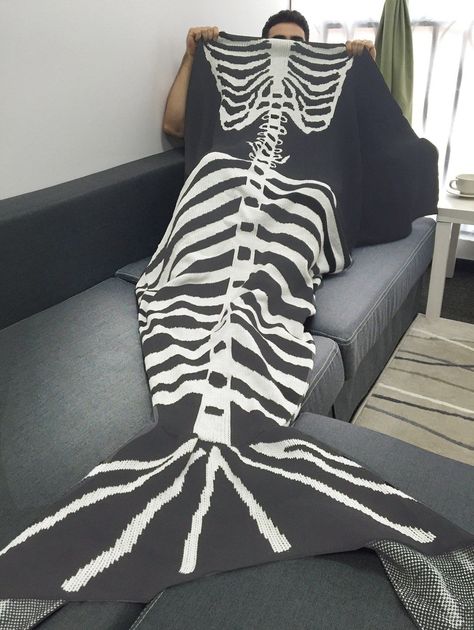 Download Skeleton Mermaid Blanket Nomer 40