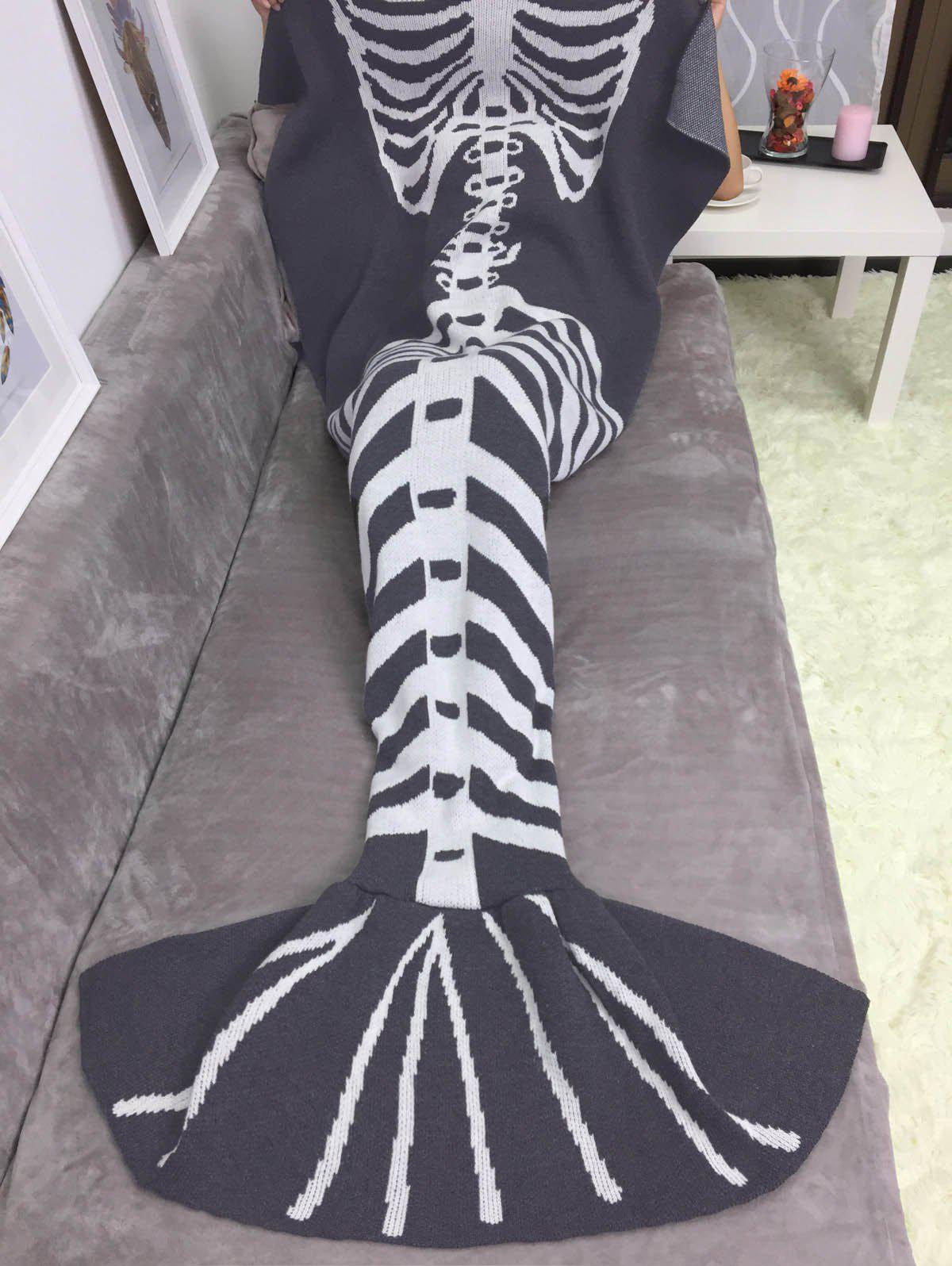 Detail Skeleton Mermaid Blanket Nomer 8