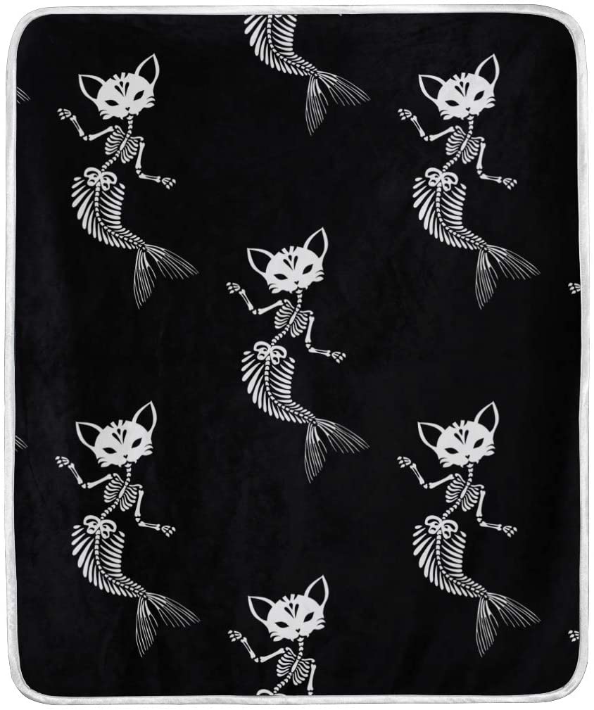 Detail Skeleton Mermaid Blanket Nomer 9