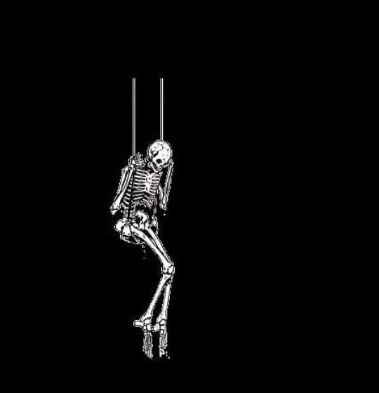 Skeleton On Swing Wallpaper - KibrisPDR