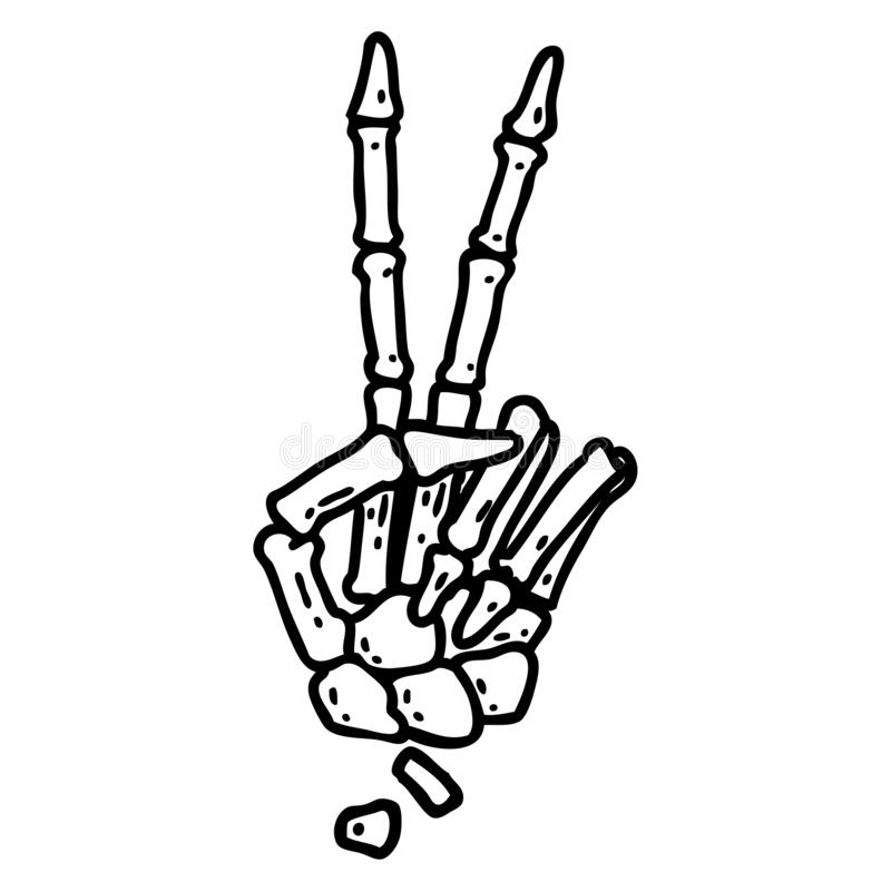 Detail Skeleton Peace Sign Png Nomer 13