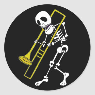 Detail Skeleton Playing Trombone Nomer 17