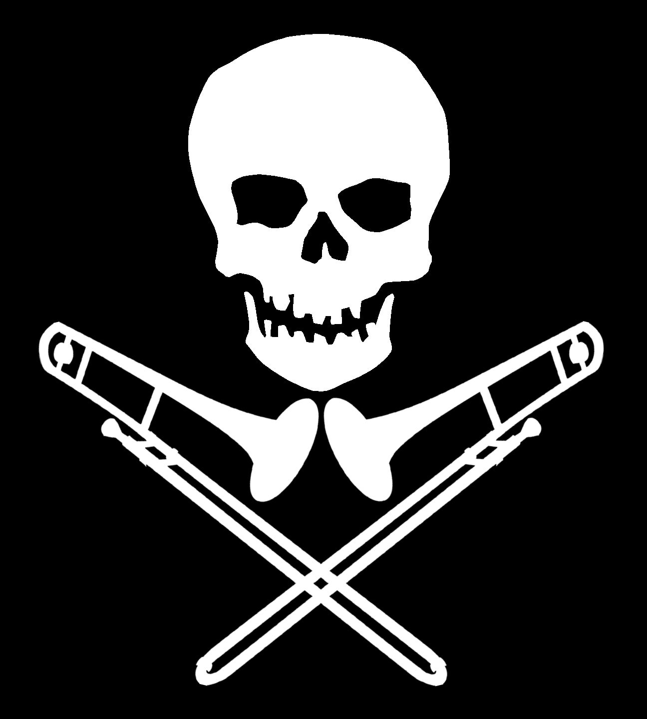 Detail Skeleton Playing Trombone Nomer 18