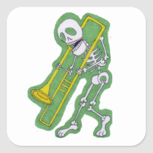 Detail Skeleton Playing Trombone Nomer 20