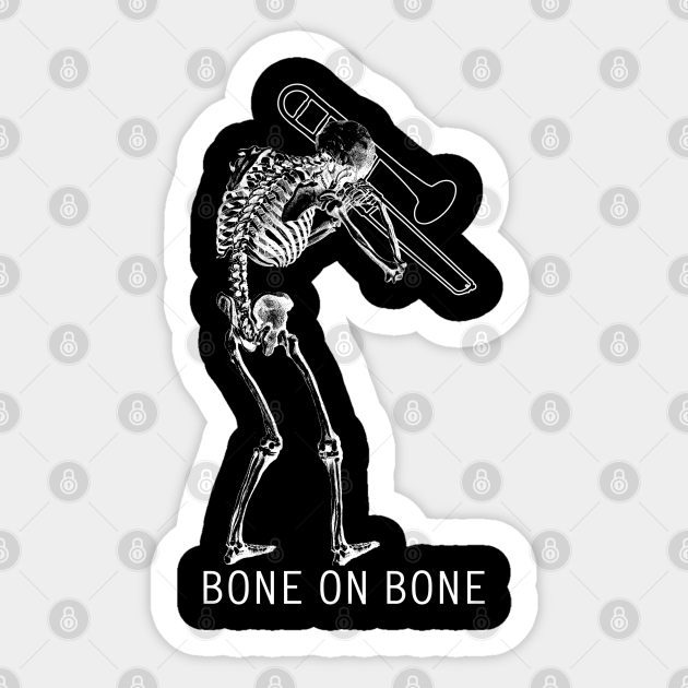 Detail Skeleton Playing Trombone Nomer 32