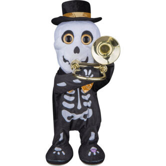 Detail Skeleton Playing Trombone Nomer 42