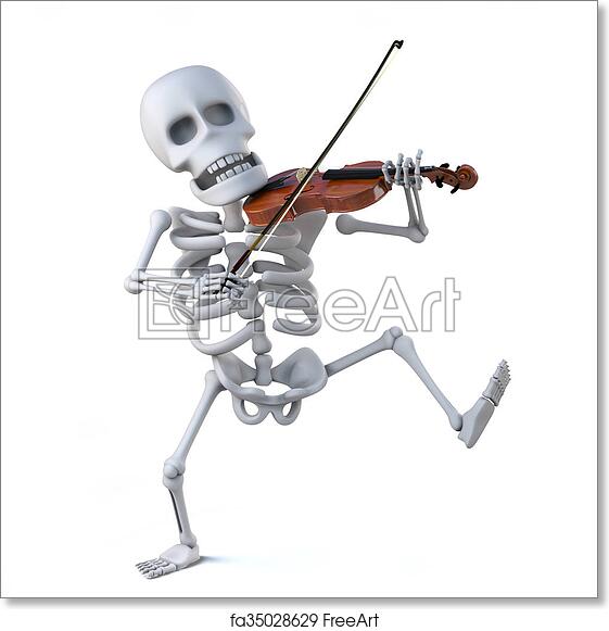 Detail Skeleton Playing Trombone Nomer 49