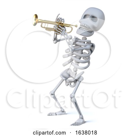 Detail Skeleton Playing Trombone Nomer 52
