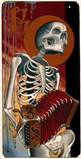 Detail Skeleton Playing Trombone Nomer 57