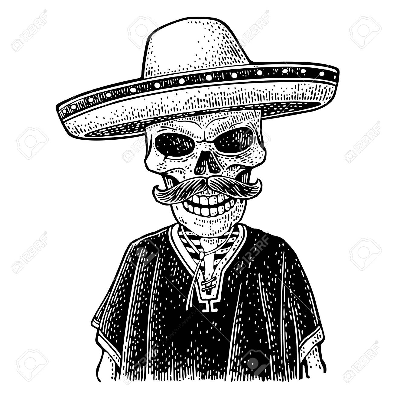 Download Skeleton Sombrero Nomer 8