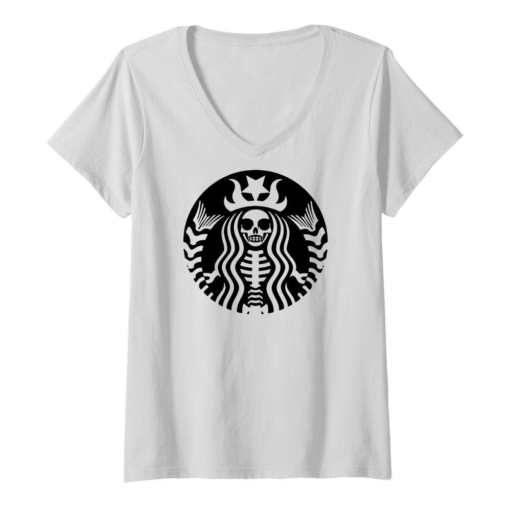 Detail Skeleton Starbucks Shirt Nomer 3