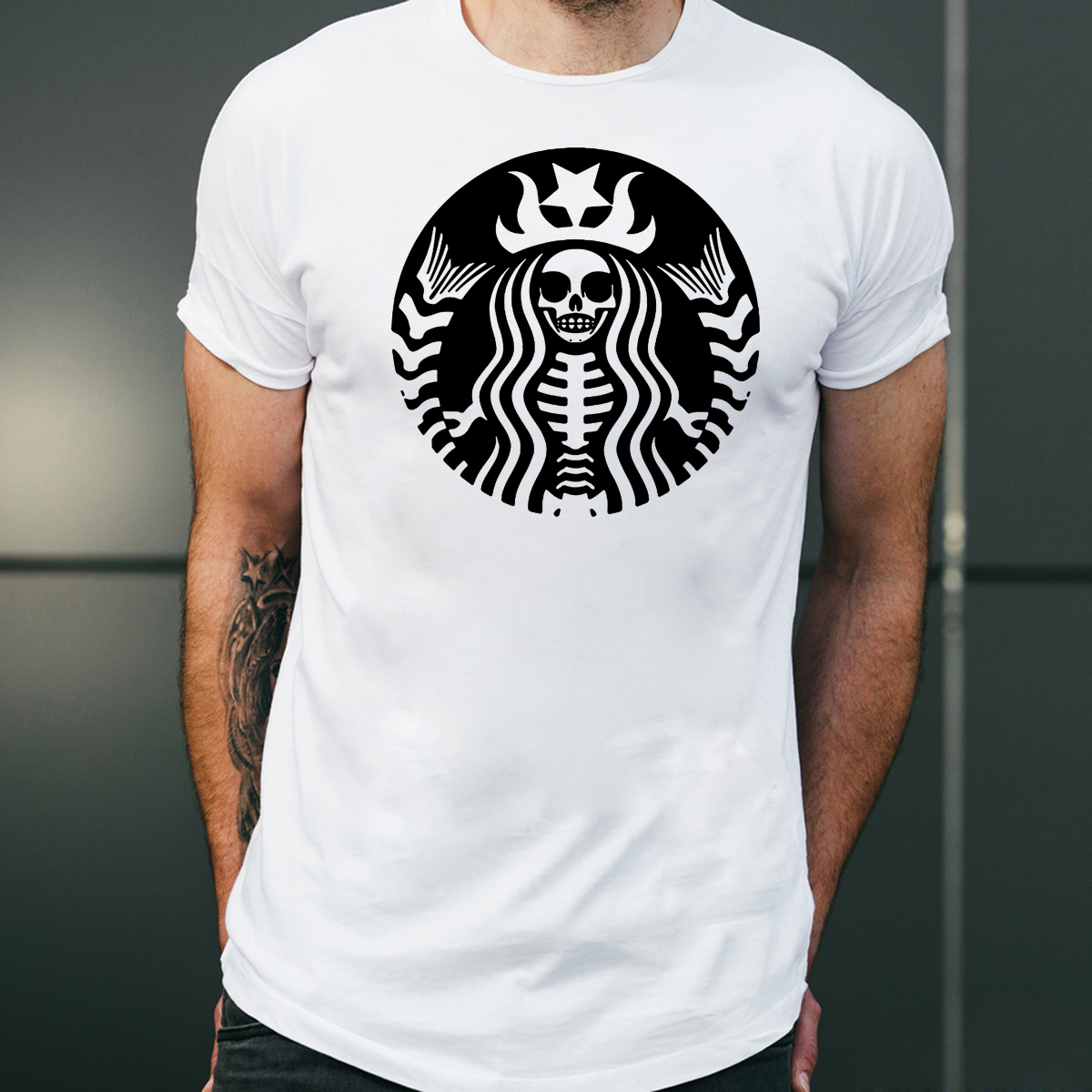 Detail Skeleton Starbucks Shirt Nomer 38