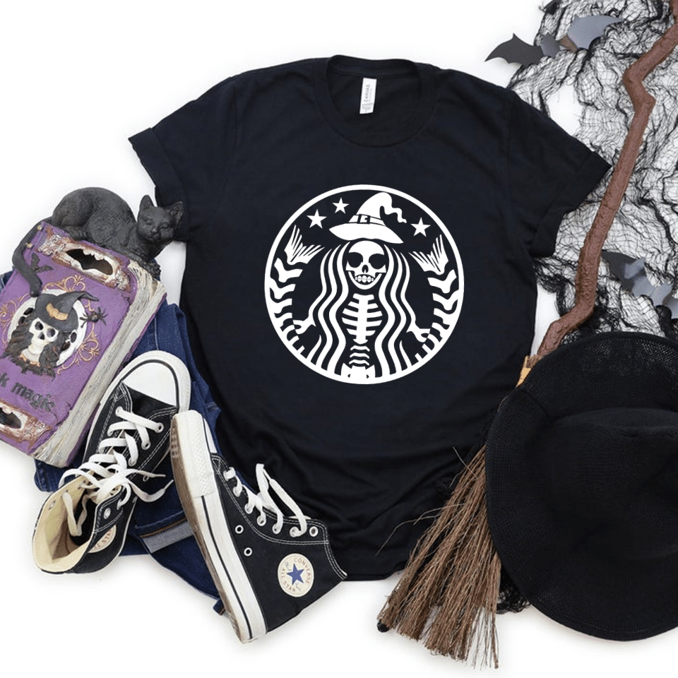 Detail Skeleton Starbucks Shirt Nomer 39