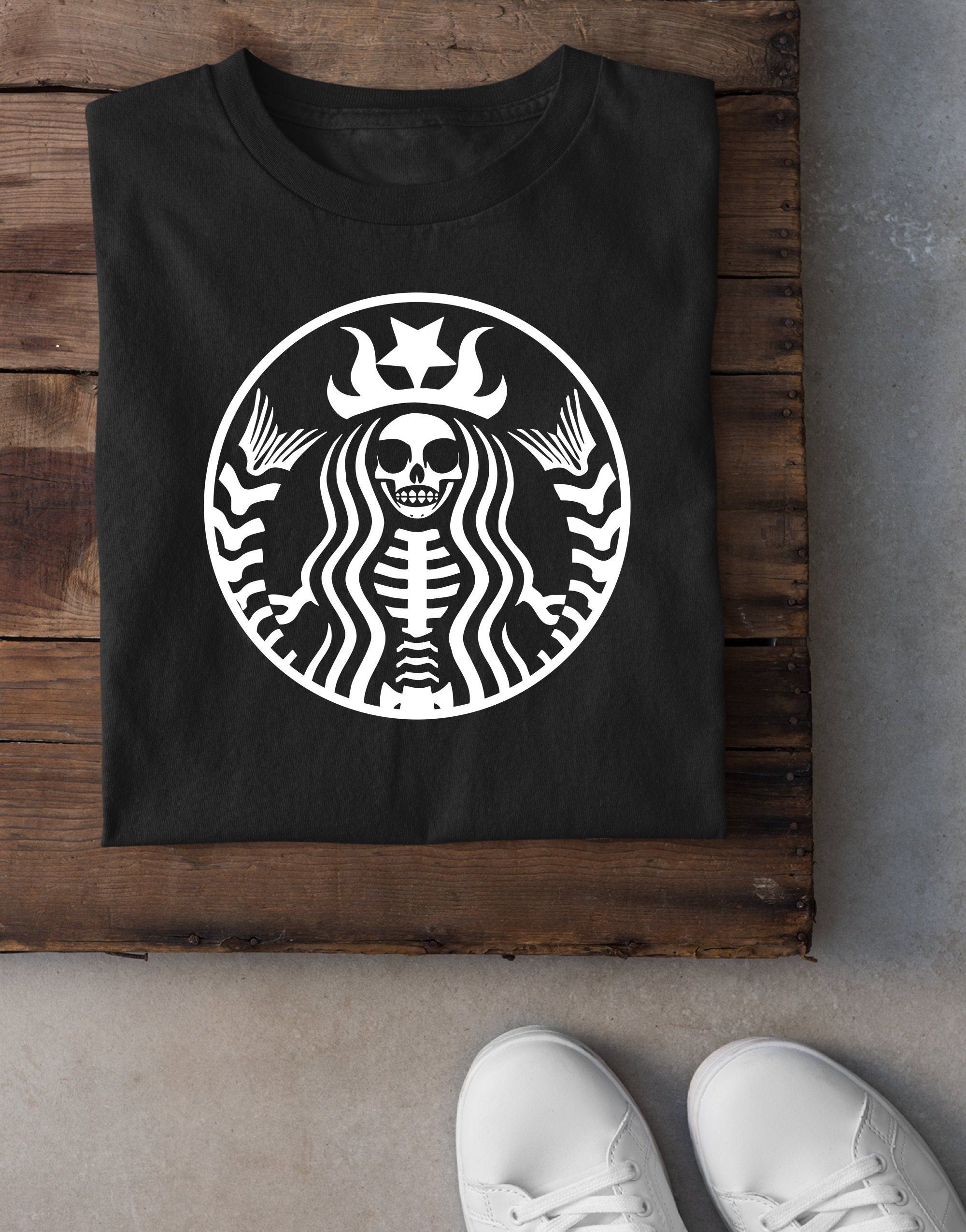 Detail Skeleton Starbucks Shirt Nomer 8