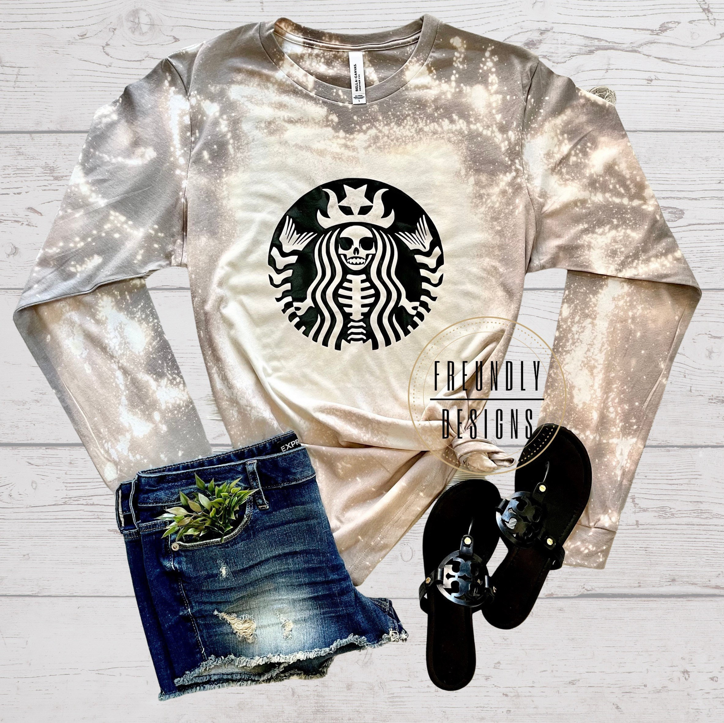 Detail Skeleton Starbucks Shirt Nomer 10
