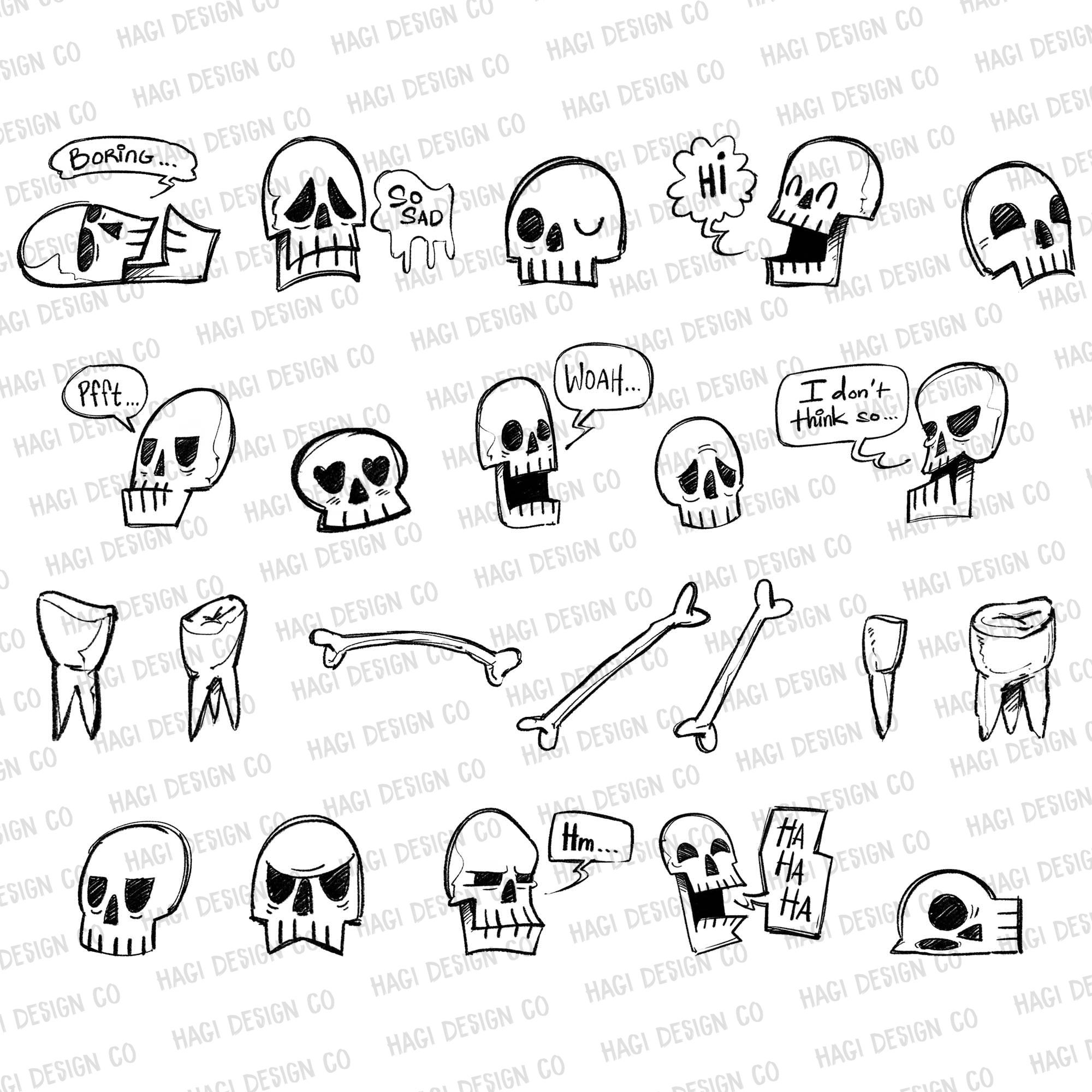 Detail Skeleton Teeth Clipart Nomer 17