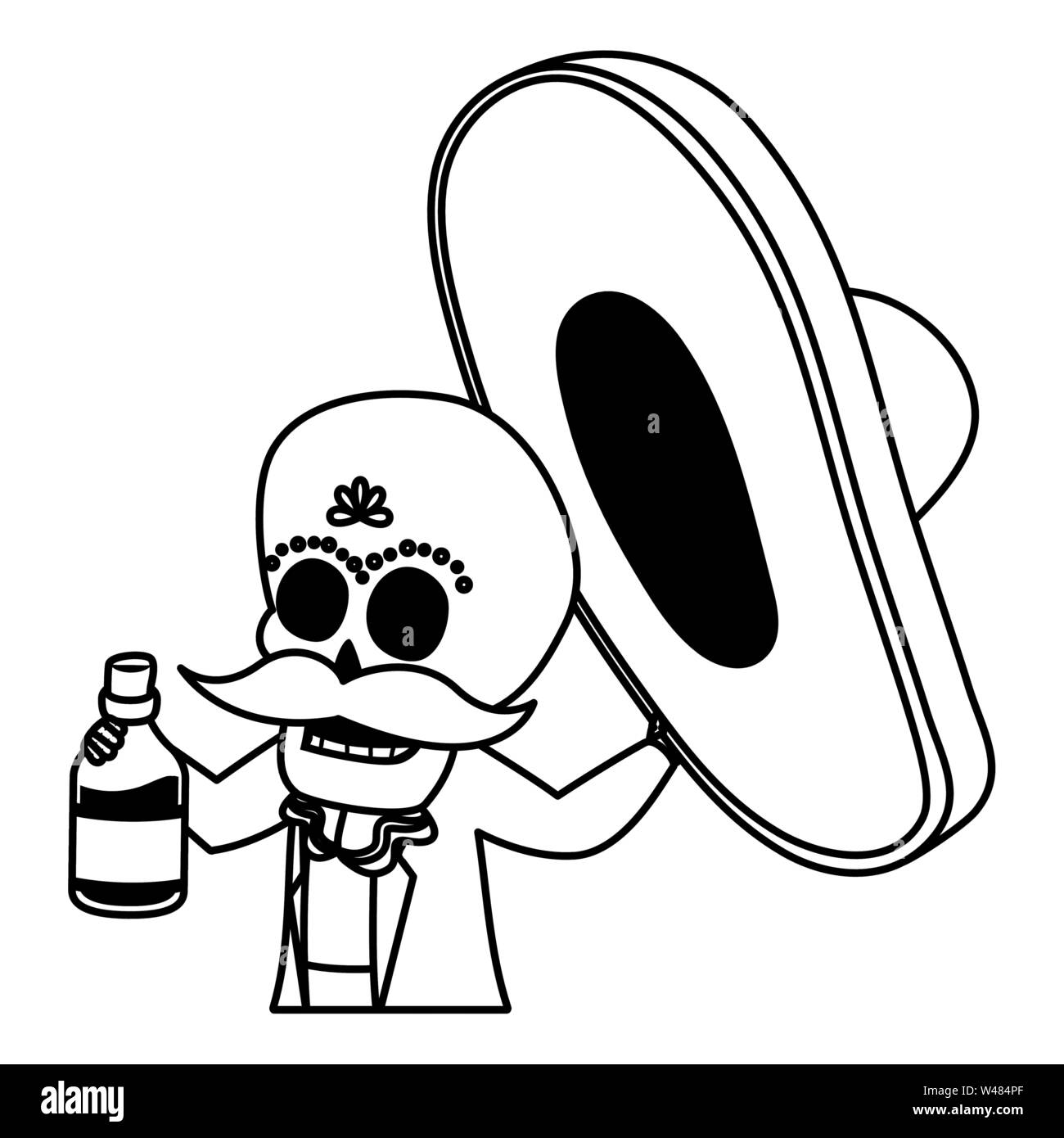 Detail Skeleton Tequila Bottle Nomer 37