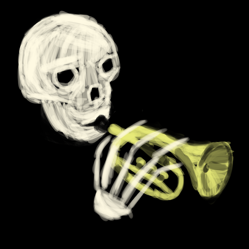Detail Skeleton With Trumpet Meme Nomer 11