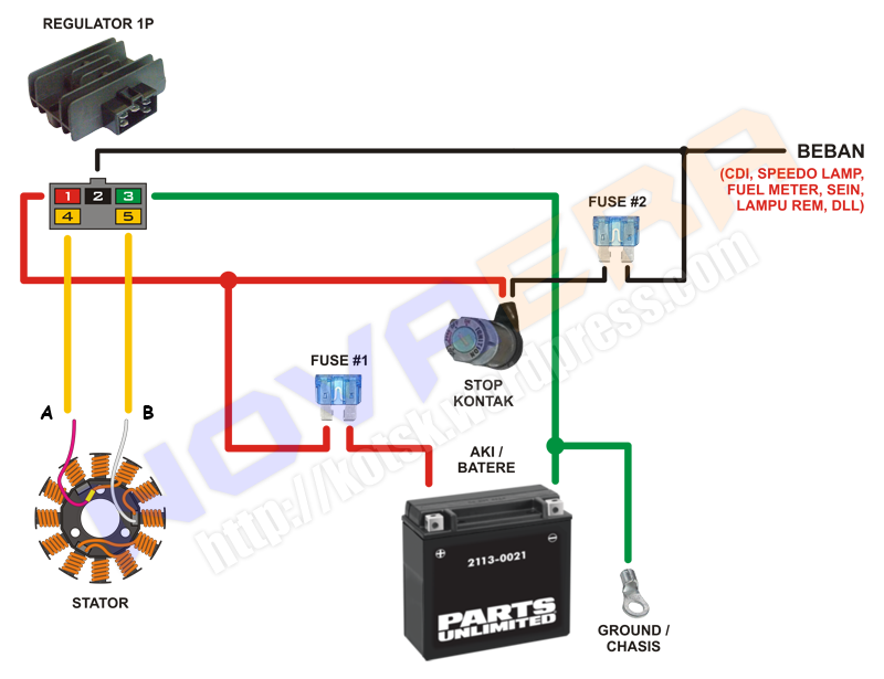 Detail Skema Kelistrikan Motor Honda Grand Nomer 17