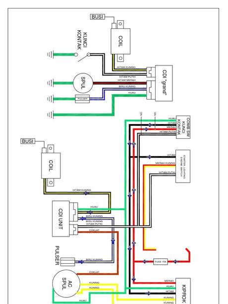 Detail Skema Kelistrikan Motor Honda Grand Nomer 7