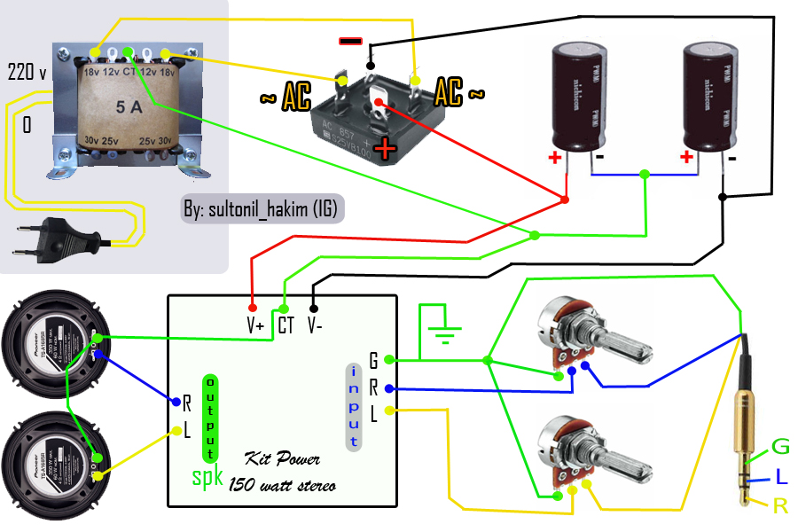 Detail Skema Power Amplifier Rakitan Nomer 3