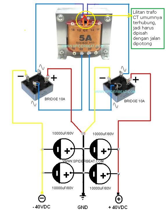 Detail Skema Power Amplifier Rakitan Nomer 30