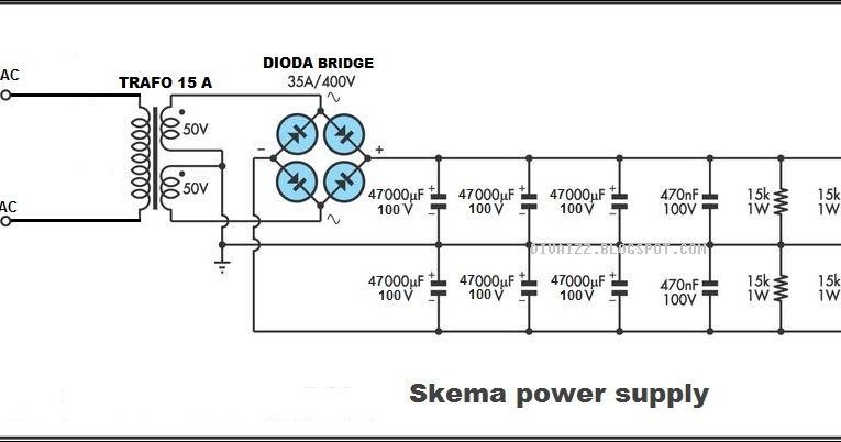 Detail Skema Power Amplifier Rakitan Nomer 32