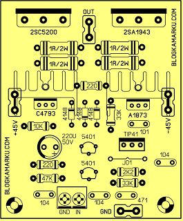 Detail Skema Power Amplifier Rakitan Nomer 45