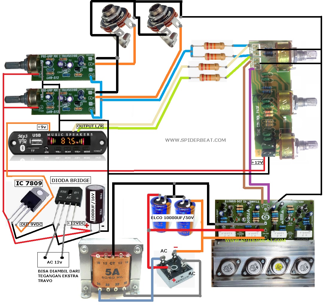 Detail Skema Power Amplifier Rakitan Nomer 9