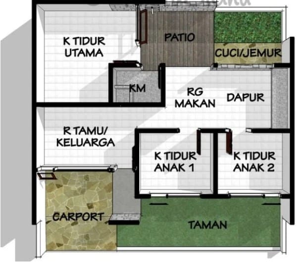 Detail Sket Rumah Minimalis Nomer 31