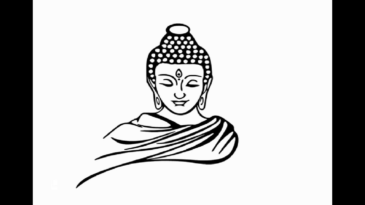 Detail Sketch Buddha Pencil Drawing Nomer 36
