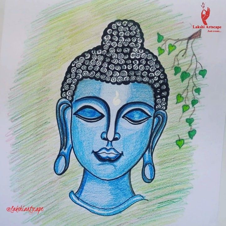 Detail Sketch Buddha Pencil Drawing Nomer 37