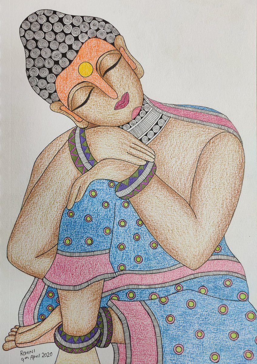 Detail Sketch Buddha Pencil Drawing Nomer 46