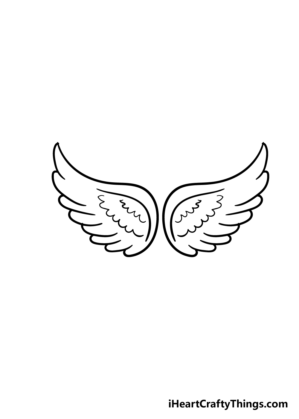 Detail Sketch How To Draw Angel Wings Nomer 28