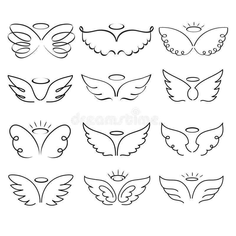 Detail Sketch How To Draw Angel Wings Nomer 36