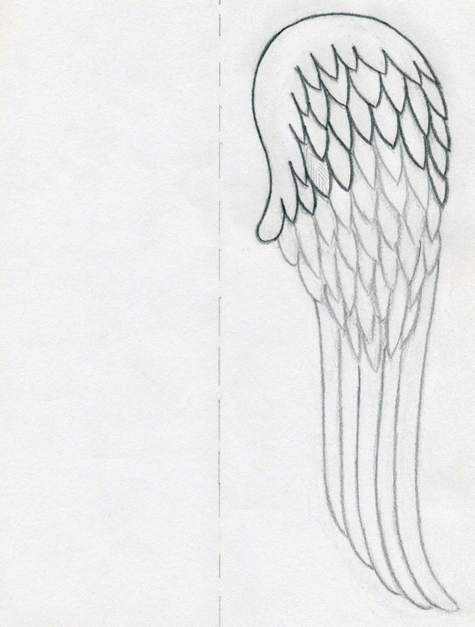 Detail Sketch How To Draw Angel Wings Nomer 38