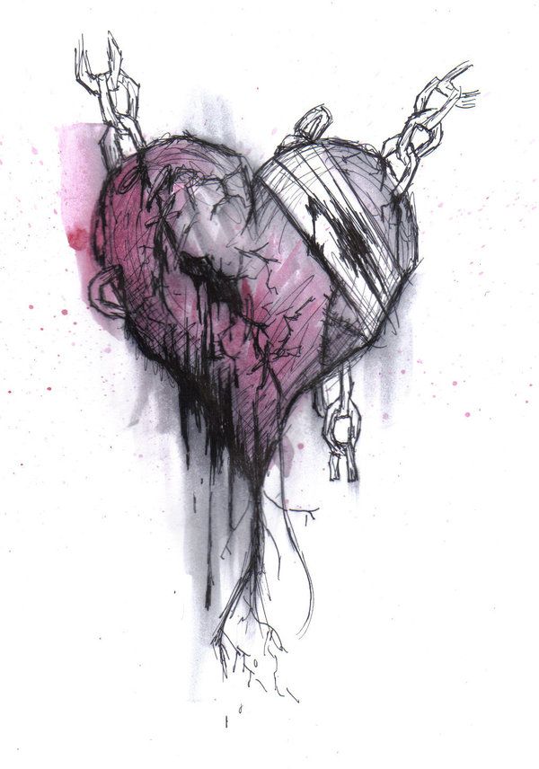 Detail Sketches Of Broken Heart Nomer 17