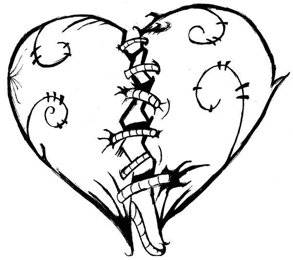 Detail Sketches Of Broken Heart Nomer 28
