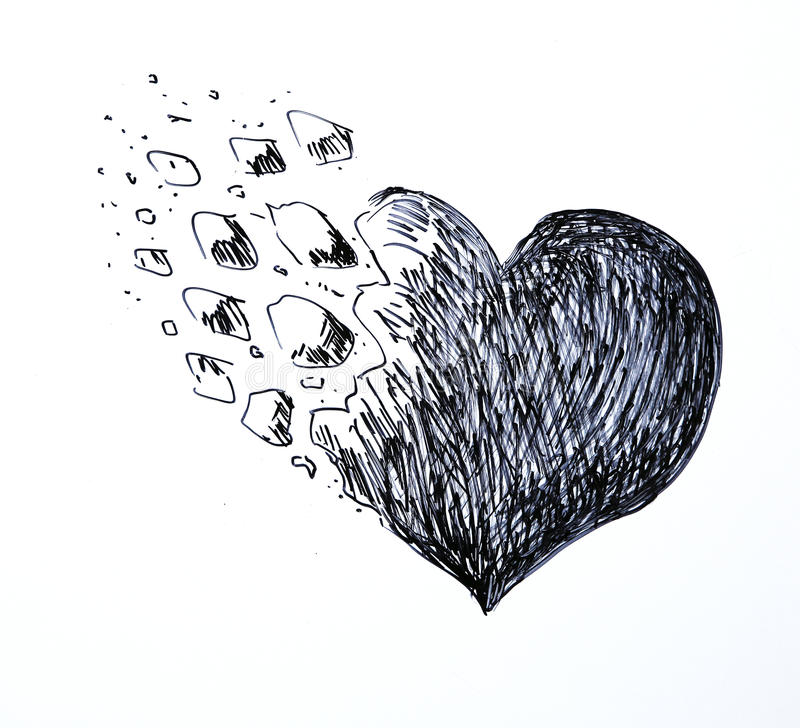 Detail Sketches Of Broken Heart Nomer 33