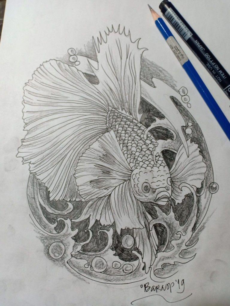 Detail Sketsa 3d Ikan Cupang Nomer 8