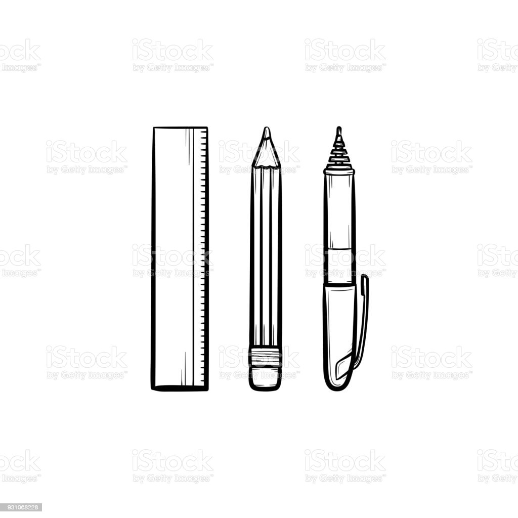 Detail Sketsa Alat Tulis Nomer 3