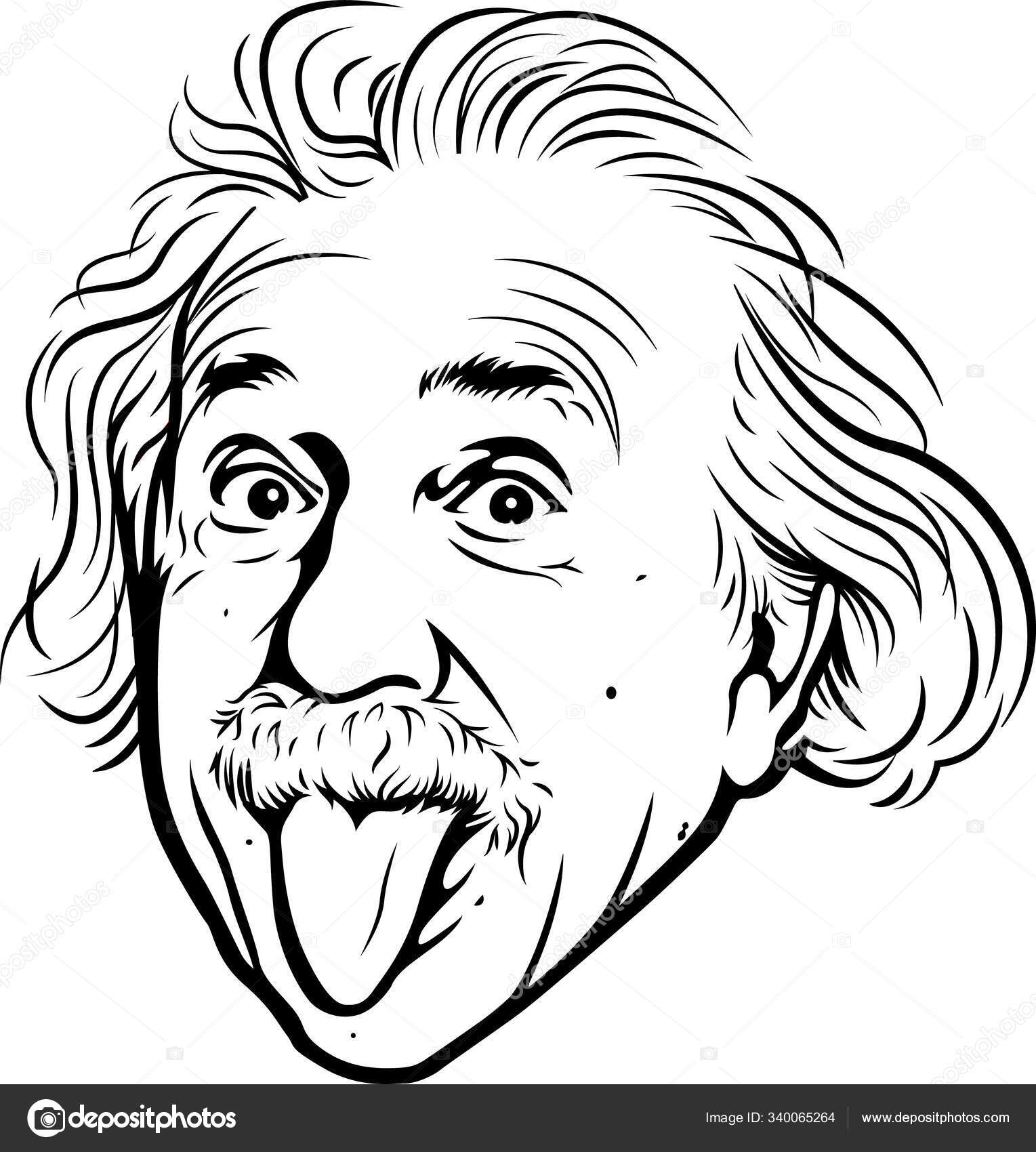 Detail Sketsa Albert Einstein Nomer 2