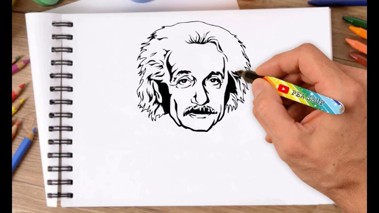 Detail Sketsa Albert Einstein Nomer 21