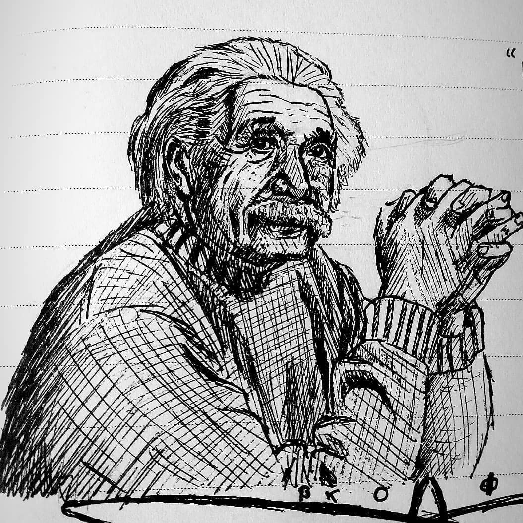 Detail Sketsa Albert Einstein Nomer 30