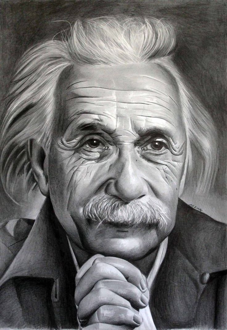 Detail Sketsa Albert Einstein Nomer 7