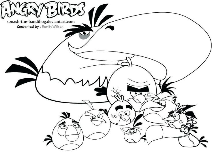 Detail Sketsa Angry Bird Nomer 24